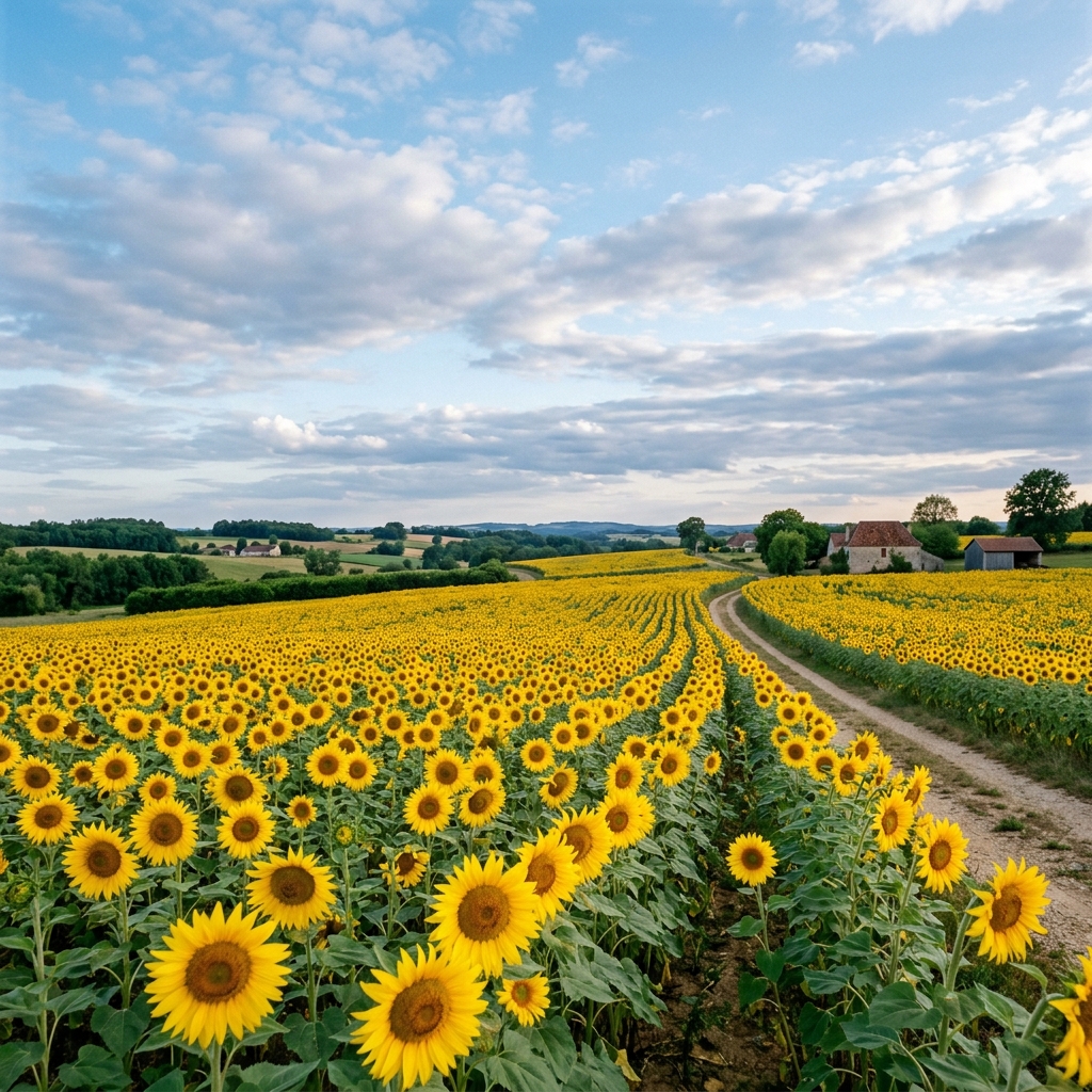 AcroTerra sunflower field landscape